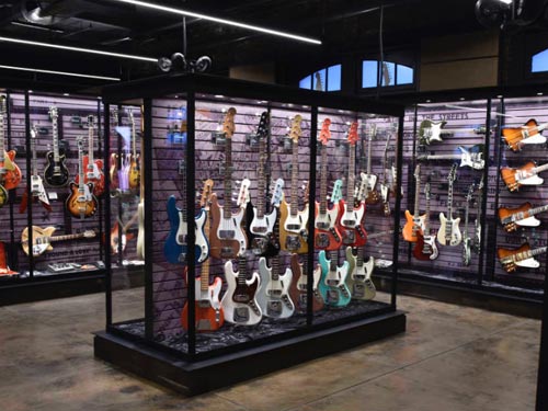 interior of SongBirds guitar museum